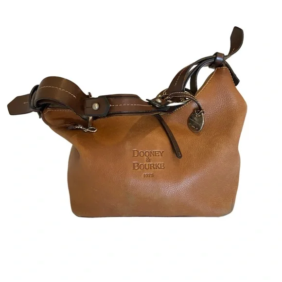 Dooney & Bourke 1975 Hobo Bag Baguette Purse Soft Leather Vintage Bohemian Brown - Picture 11 of 14